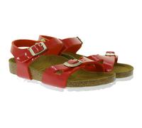 BIRKENSTOCK Rio Kinder Sandaletten Made in Germany Sommer-Schuhe Mädchen Sandalen Schmale Weite 1005888 Rot 24.0