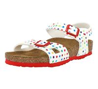 Birkenstock RIO (MICROFASER) - Sandalo a fasce da Bambina 33/DIGITAL DOTS WEISS-N, weiß, 33 EU étroit