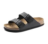 Birkenstock Sandale Arizona, Superlauf, Birko-Flor, schwarz, schmal, Größe 43 1018223-43 (Pantolette Schuh Halbschuh Latsche Zweischnaller Berufsschuh Schuhe Birki Arizona Slipper Pantoffel)