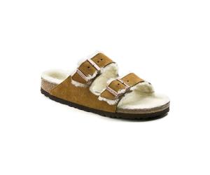 Birkenstock - Sandalen - Arizona Shearling Suede Leather Mink für Herren aus Leder - Größe 43 - Braun Braun 43