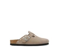 Birkenstock Sandalen - Beige Slip-On Sandals With Adjustable Buckle - Gr. 38 (EU) - in Braun - für Damen