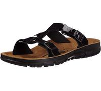 Birkenstock Sandalen Damen Sommer - Sofia - Anatomisch geformtes Kork-Latex-Fußbett - Flache Sandaletten mit modischer T-Spange und verstellbaren Riemen - Sommerschuhe - Schwarz Hochglanz - 36