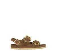 Birkenstock Sandalen - Milano Big Buckle - Oiled Leather Sandal - Gr. 39 (EU) - in Braun - für Damen
