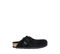Birkenstock Slipper & Pantoletten - Slide Boston Shearling With Adjustable Buckle - Gr. 36 (EU) - in Schwarz - für Damen