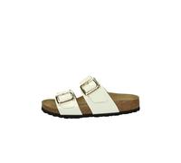 Birkenstock Pantoletten Sydney 1029438 Cushion Buckle Patent White schmal 40 EU