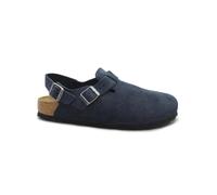 Birkenstock Tokio II Suede 1030668 marineblauer Herren-Clog-Slipper mit Schnallen und Fersenriemen 41