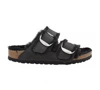 Birkenstock Unisex Arizona Big Buckle Shearling Oiled Leather Black Sandalen 38 EU