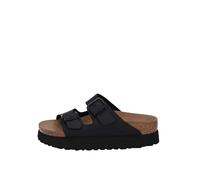 Birkenstock Unisex Arizona grooved Black Veg, Birko Flor FLIP Flops, 35 EU