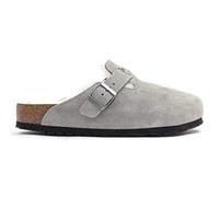 Birkenstock Unisex Boston VL Shearling Suede Sandalen, Steinmünze, 39 EU