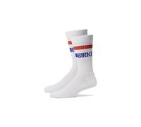 Birkenstock Unisex Cotton Crew Stripe Socke, Weiss/opulenter Garten, 9-9.5