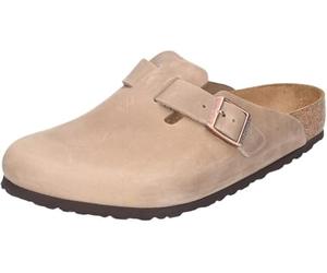 Birkenstock Unisex Erwachsene Clogs Boston SFB geöltes Naturleder Weichbettung normal Hellbraun 44
