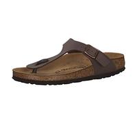 BIRKENSTOCK Unisex-Erwachsene Gizeh Birko-Flor Sandalen, 37 EU Schmal, Braun Mocca