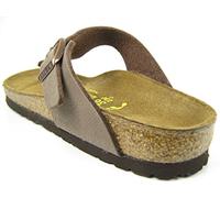 BIRKENSTOCK Unisex-Erwachsene Gizeh Birko-Flor Sandalen, 37 EU Schmal, Braun Mocca