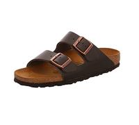 Birkenstock Unisex Erwachsene Sandale Arizona Naturleder schmal, 00051103460, Dark Brown 051103, 46 EU
