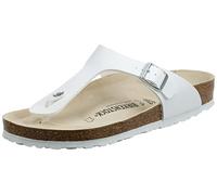Birkenstock Unisex Gizeh Birko-Flor Patent White Sandalen 38 EU