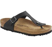 Birkenstock - Gizeh FL - Sandalen, Gr. 38 EU 38 - Normal, schwarz/braun (Black)