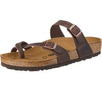 Birkenstock Mayari Nubuckleder geölt Birko-Flor Damen Pantoletten Freizeit 37, Normal, Habana