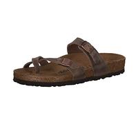 Birkenstock Mayari Nubuckleder geölt Damen Pantoletten Freizeit 38, Normal, Tabacco Brown