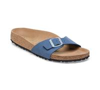 BIRKENSTOCK W Madrid Syn Schmal Blau - Klassische komfortable Damen Einriemen Sandale, Größe EU 39 - Farbe Soft Birki Ve