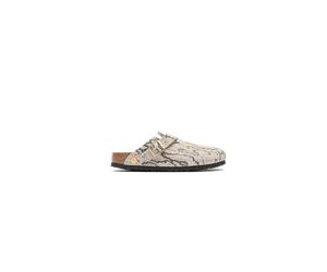 Birkenstock WMNS Boston Rivet Logo Suede Leather (Narrow Fit) Animal Print 36