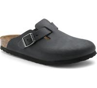 Birkenstock Boston Damen , Herren Clog Nubuckleder geölt 40, Schmal, black