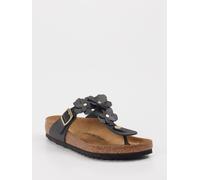 Birkenstock Zehentrenner Gizeh Flowers in schwarz in Größe: 42 für Damen Weite: N