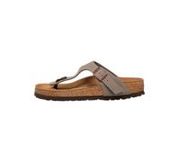 Birkenstock Gizeh Damen , Herren Zehentrenner Birko-Flor Nubuck 37, Normal, Stone