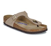 Birkenstock Gizeh Pantolette beige SCHMAL Weichbettung 1018999 - Größe 37