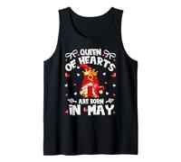 Birthday Gnomes for Women Queen of Hearts Are Born In May Tank Top