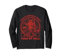 Birthday in Hell Sarcastic Retro Funny Adult Humor Langarmshirt
