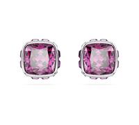 Swarovski Birthstone Ohrstecker, Kissenschliff, Februar, Rosa, Rhodiniert