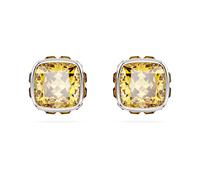 Birthstone Ohrstecker, Kissenschliff, November, Gelb, Rhodiniert OS