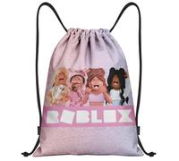 BirthZan Roblx Sporttasche mit Koardelzug, Roblx Sportbeutel, Sporttasche Klein, Rucksack Leichtes Polyester, Ein Rucksack für Fitnessstudio, Sport, Schwimmen, Reisen und die Schule (C)