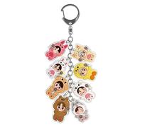 BirthZan Stay kids schlüsselanhänger,Stay kids keychain anhänger,Skz merch,Mehrfarbiges acryl,keychains,Skzoo mini anhänger,Schlüsselkette,Schlüsselbund,für fans,Merch,K-pop accessoires