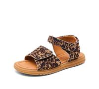 Sandale BISGAARD "Andrea", Mädchen, Gr. 26, leopard, Leder, gemustert, festlich, Schuhe Sandale, Sommerschuh, Mädchen Schuh mit Klett, Größenschablone zum Download (34274769-26) leopard