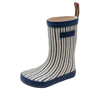 Bisgaard - Kid's Barefoot High Rubber - Gummistiefel, Gr. 24, grau (SailorStripes)
