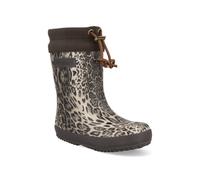 Bisgaard Barfuß Kinder-Gummistiefel gefüttert - Thermo Leopard braun 30