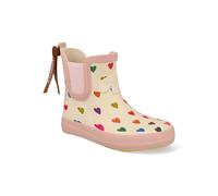 Gummistiefel BISGAARD "barefoot rubber boot", Mädchen, Gr. 23, love, Naturkautschuk, gemustert, Schuhe Gummistiefel, Regenstiefel für Kleinkinder, Größenschablone zum Download (67061420-23) love