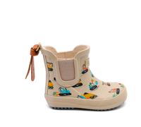 Gummistiefel BISGAARD "baby rubber", Mädchen, Gr. 30, beige baustelle, Naturkautschuk, gemustert, Schuhe Gummistiefel, Babyschuh mit Stretcheinsatz, Größenschablone zum Download (70256239-30)
