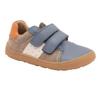 Bisgaard Barefoot Kinder Klettschuhe Ricco Blau Beige Leder, Größe:32, Farbauswahl:beige-Kombi
