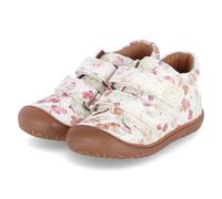 Bisgaard Mädchen Klettschuhe/Lauflernschuhe HALE V Weiß Glattleder Blumeprint, Größe:21, Farbauswahl:weiss-Kombi