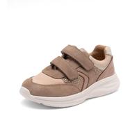 Bisgaard Mädchen Sneaker Klettschuhe Yuki Glitter Beige Rosa, Größe:33, Farbauswahl:beige-Kombi