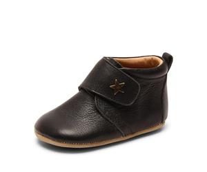 Bisgaard Unisex Baby Velcro Star Hjemmesko Hausschuhe, Schwarz, 24 EU