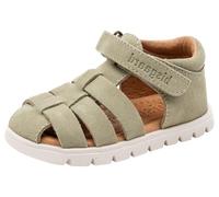 Sandale BISGAARD "beka s Weite: normal", Jungen, Gr. 27, sage, Leder, Schuhe Sandale, Klettschuh mit Lederinnenausstattung, Größenschablone zum Download (37280807-27) sage