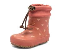 Gummistiefel BISGAARD "baby thermo rubber", Kinder, Gr. 28, rot (ruby heartbeat), Gummi, gemustert, Basic, Schuhe, Regenstiefel mit Wollfutter, Größenschablone zum Download (49012648-28) ruby heartbea