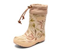 Bisgaard Unisex Kinder Thermo Rain Boot, Beige Leaves, 30 EU