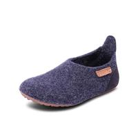 Bisgaard Unisex Kinder Wool Basic Slipper, Blau, 22 EU