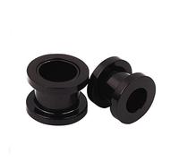 Bishilin Ohr Plug 1.6-25MM, Piercing Tunnel Edelstahl Schwarz Poliert mit Schraubverschluss Ohr Expander 2er Set Piercing Jewellery