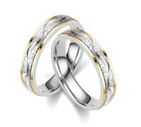 Bishilin Verlobungsringe Partner, Edelstahl Ringe 4MM Unendlichkeit Matt Paarringe für Sie und Ihn Set Damen Gr.66 (21.0) & Herren Gr.66 (21.0)