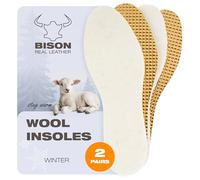 BISON Lammfell Einlegesohlen - 2 Paar Warme Felleinlagen Schuhe Größe 38 | Lammfellsohlen mit Aluminium Unterseite - Einlegesohlen Damen & Herren - Extra Dicht & Rutschfest